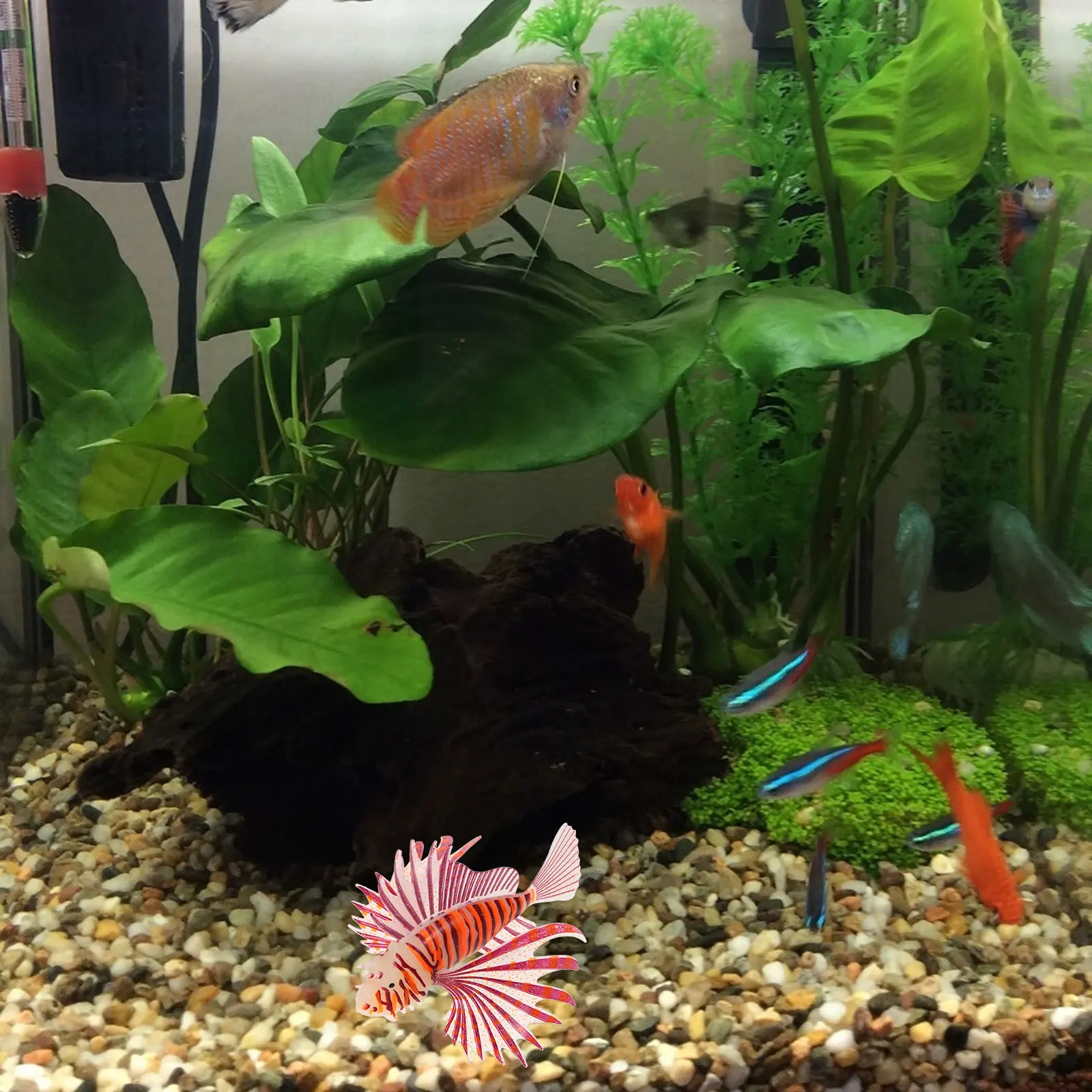 

Artificial Fish Night Glow Decoration Silica Gel Floating Aquarium L scaping Realistic Tank Decor Luminous Fish Pet Supplies