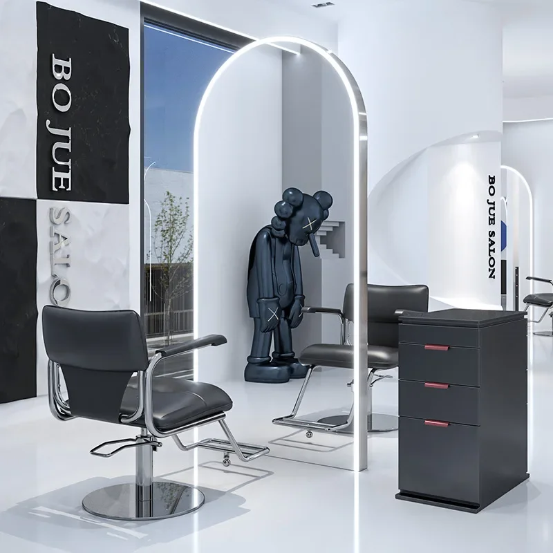 Internet celebrity hair salon mirror with light