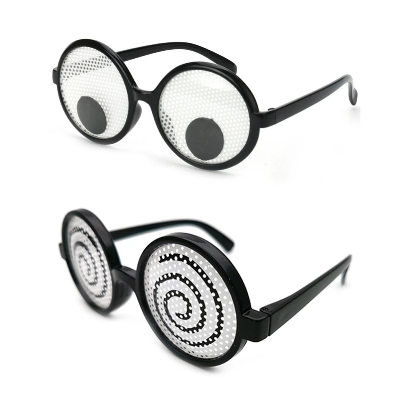 H9ED Swirl Glasses Halloween Turn Eyeball Glasses Party Funny Glasses Masquerade