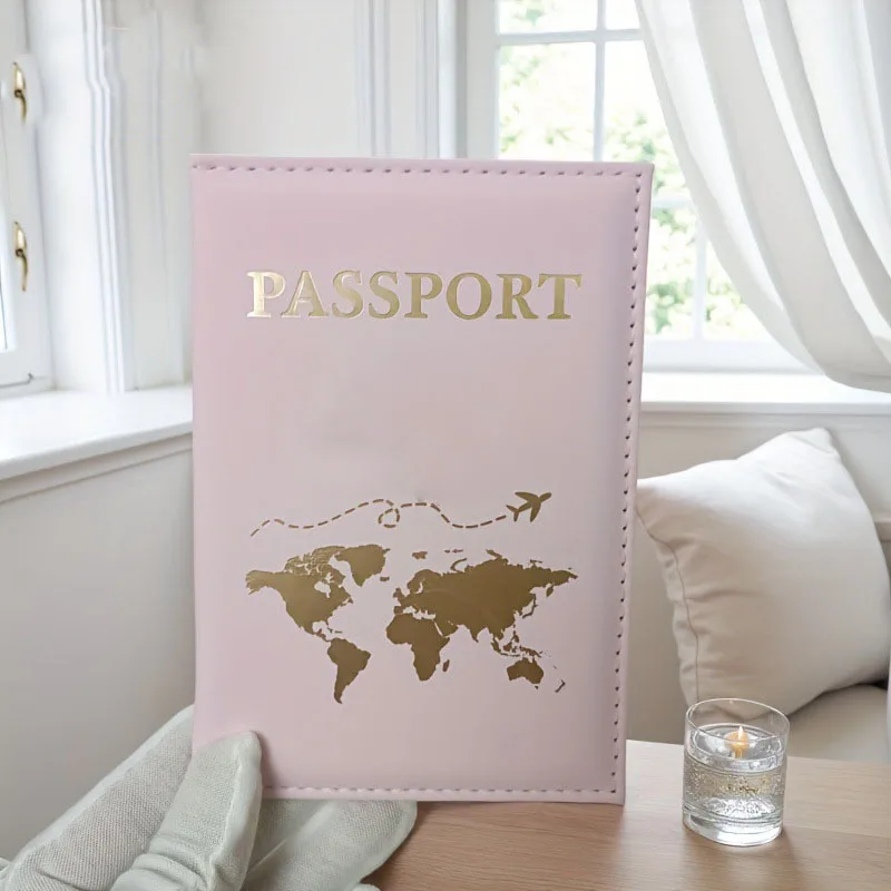 Pu Leather Passport Cover Portable Travel Passport Holder Multicolor PU Leather Document Wallet For Women Men