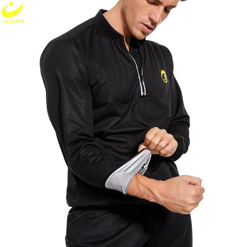 LAZAWG-Chaqueta de Sauna para hombre, Top para pérdida de peso, camisa adelgazante, quemador de grasa, moldeador corporal, ejercicio, deporte,