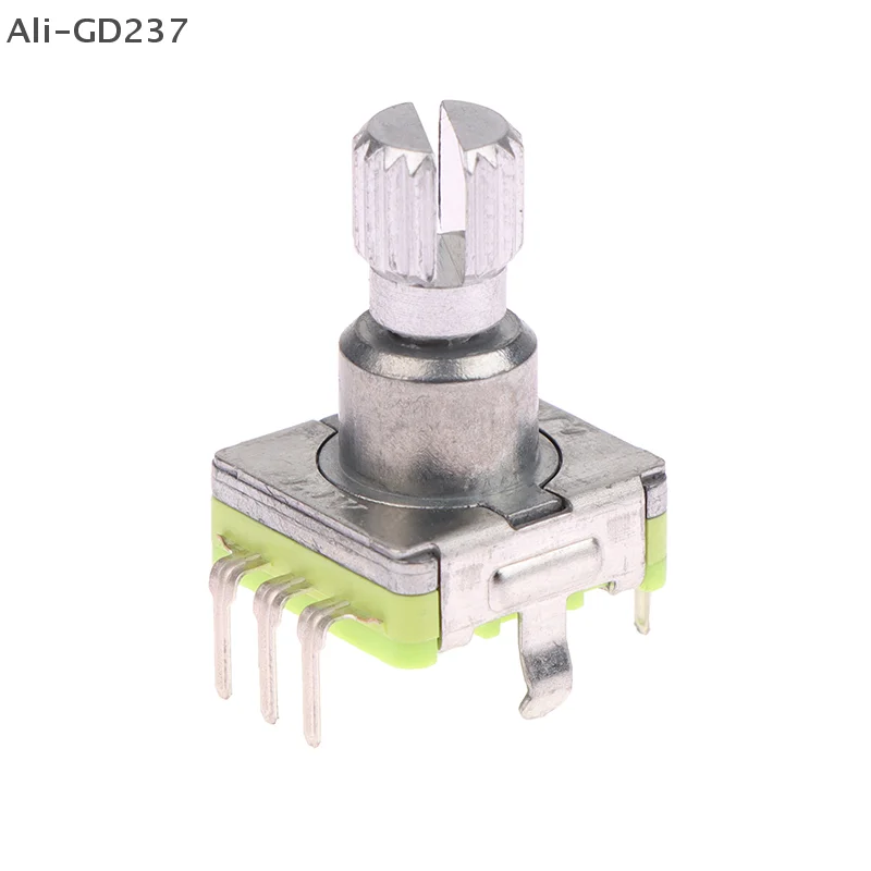 GD237-1pc EC11 Digital Potentiome Rotary Encoder Switch 30 Position With Push Button Switch 5Pin Handle Length 12.5mm Plum Shaft