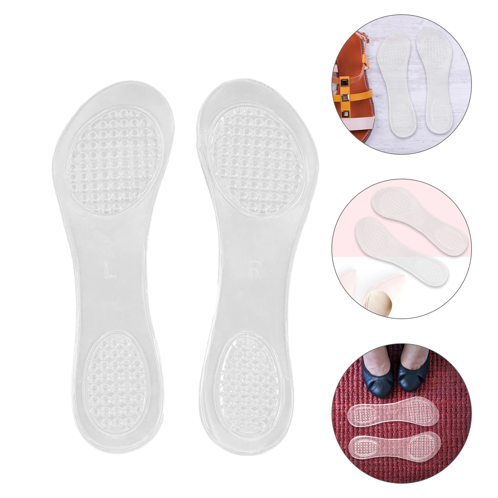 

AntiSlip HighHeel Insoles GelPads Women ArchSupports ReduceFriction FootPain HeelSlippage Silicone Socks FootCareTools