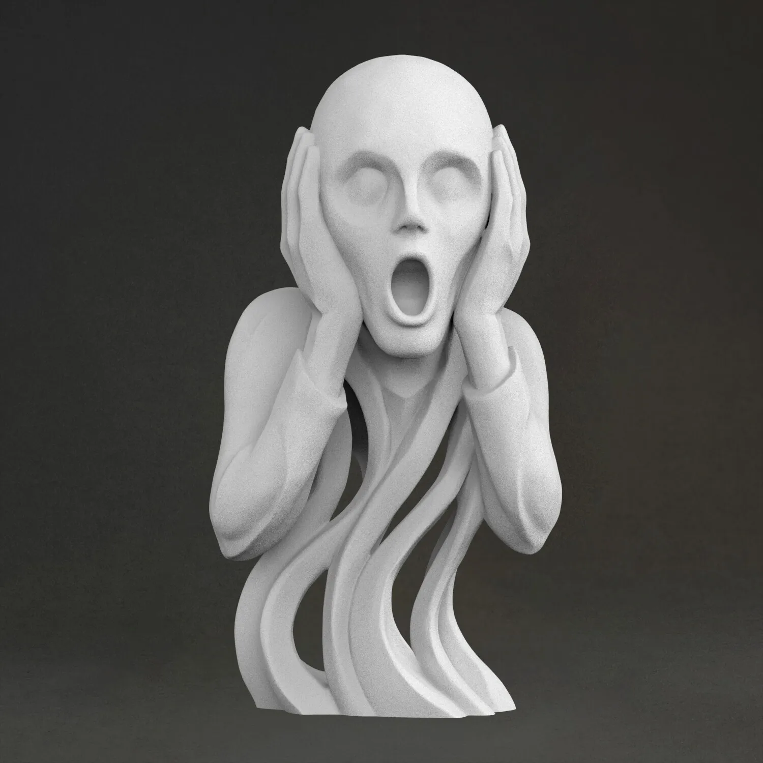 Edvard Munch'Goddess of Youth Hebe' Sculpture, 3D Printed Resin Material, Hand-Painted, Plaster-Like Decoration