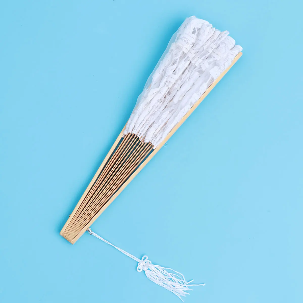 

Palace Fan Bamboo Bone Fabric Hand Decorative Foldable Handheld Chinese Style Craft Fans Women Bride Wedding