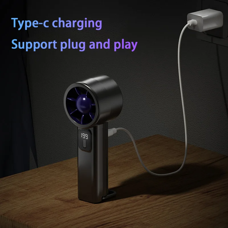 جديد 199 مستوى مروحة الرياح الرقمية Usb مروحة صغيرة أنيقة المحمولة طوي سطح المكتب مروحة تربو مع طاقة الرياح الكبيرة لصيف 2025