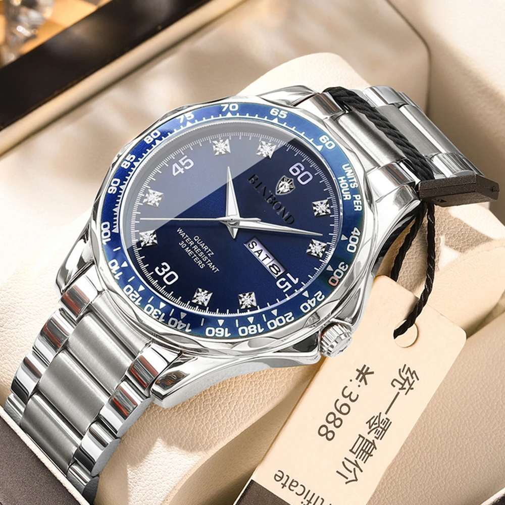 Neue Digitale Uhr Silber Stahl Männer Diamant Uhr Für Mann Automatische Uhren Herren Geschenke Mode Quarz Armbanduhren Montre Homme