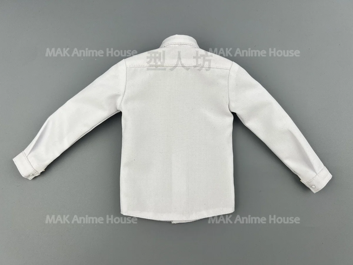 AFS 1/6 Scale Black White High Quality Long Sleeve Shirt Clothes Model for 12'' AL100045 AT011 Male Soldiers Action Figure Body