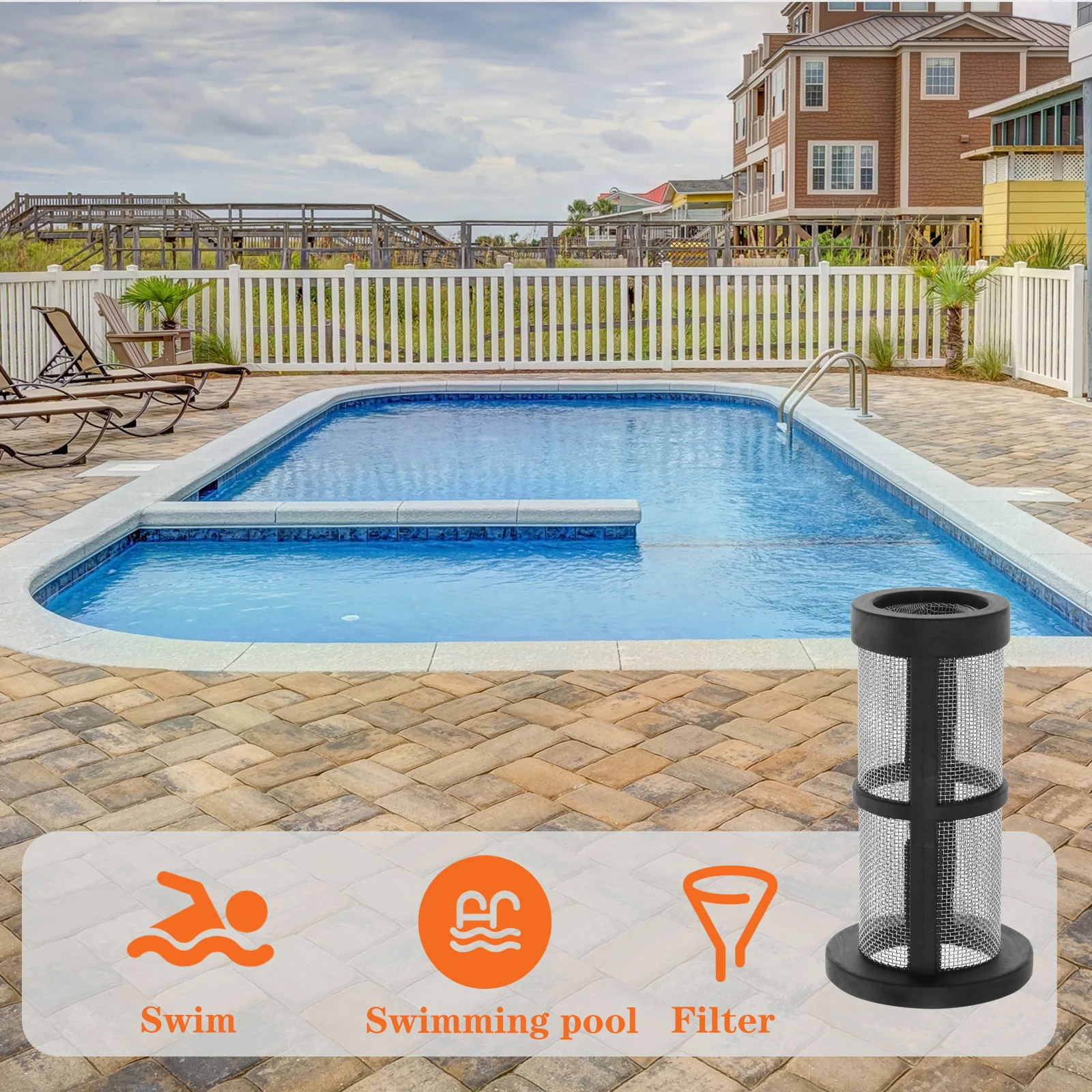 

1PC Plastic Filter Strainer Reusable Washable ABS Lightweight Replacement Accessory Swimming Pool Cleaner Debris Mesh