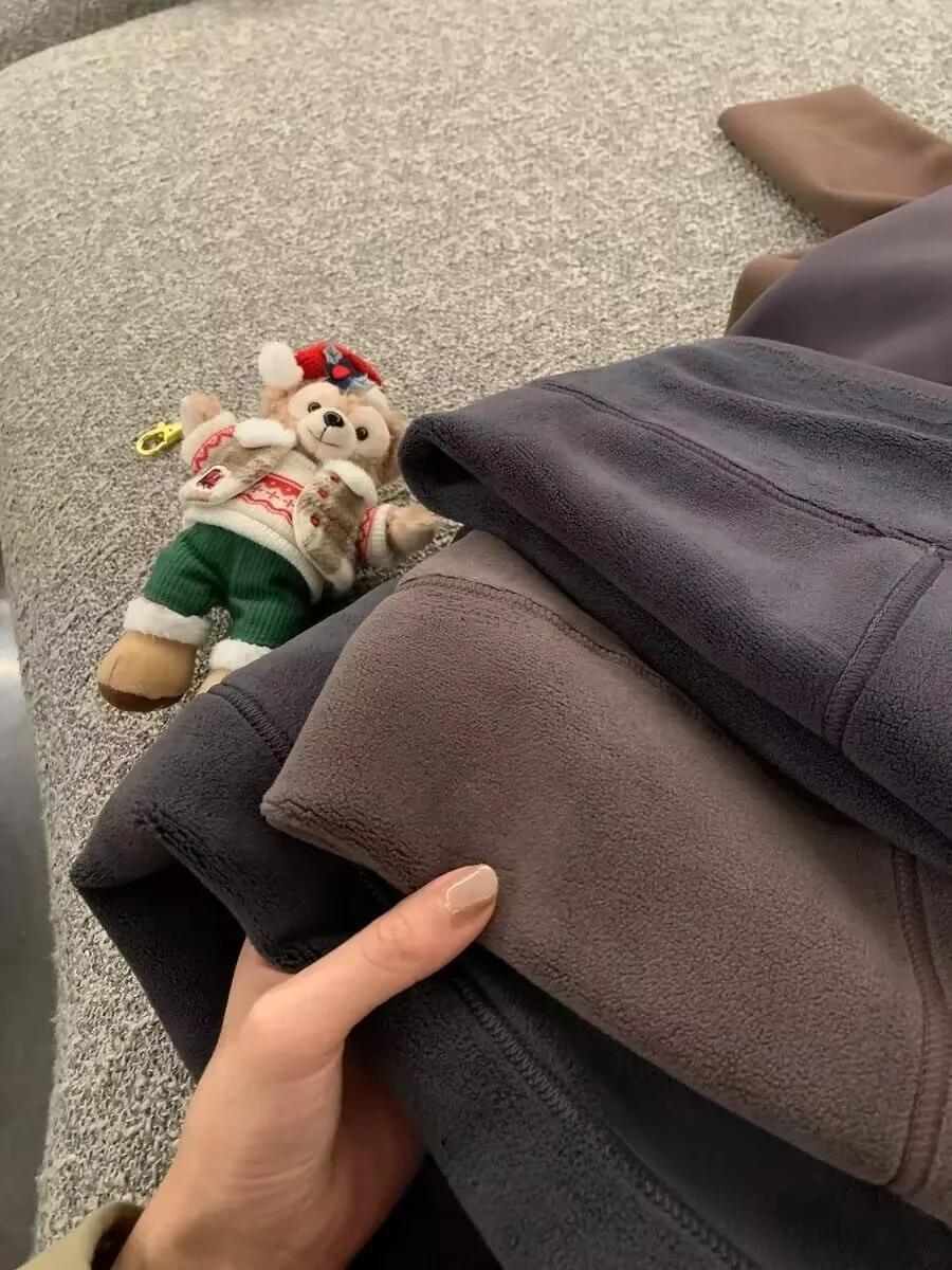 High Waist Fce Lined Yoga Pants Women's Thiened Winter Tight Warm Trousers ark Skin Pattern Outdoor Wear Casual Long P...