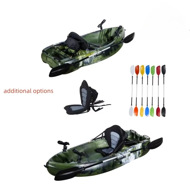China Factory Hot Sell Single Fishing Kayak 2M with Paddle for Fishing and Play Entertainment for One Person in Lake River Sea