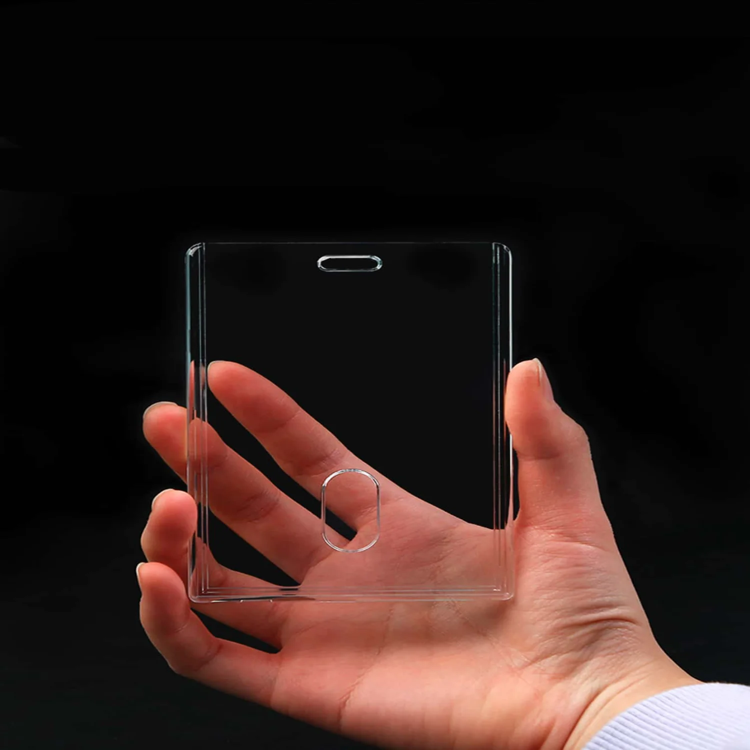 1pc Crystal  Design Photo Holder With Cardholder Protective Sleeve For Credit Card, Id Card, Bank Card, Transit Card Hanging