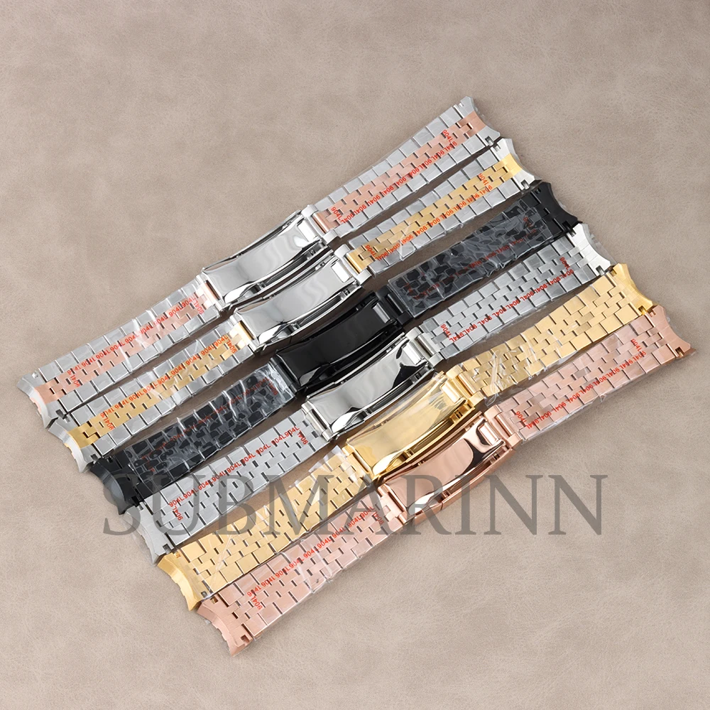 20MM Jubilee Bracelet Solid 316L stainless Steel Watchband Slide Buckle Solid Link For Submariner/GMT/DAYTONA Watch Case Strap
