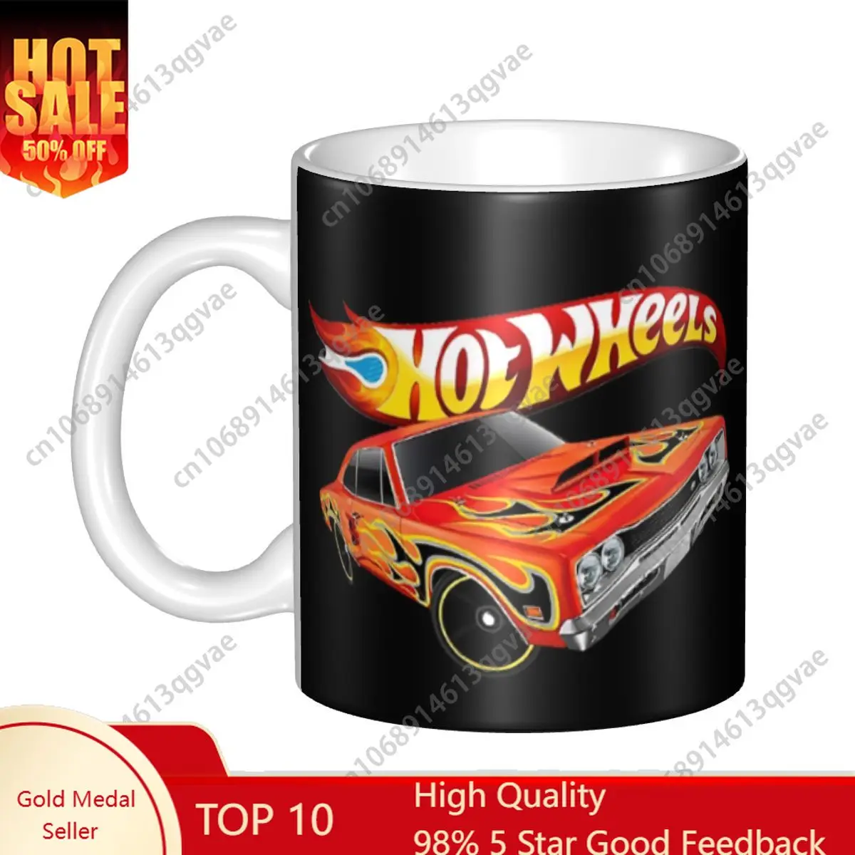 

Hot Wheels For Fans Mug Customized Cartoon Sport Car Ceramic Coffee Mug Cup Creative Present
