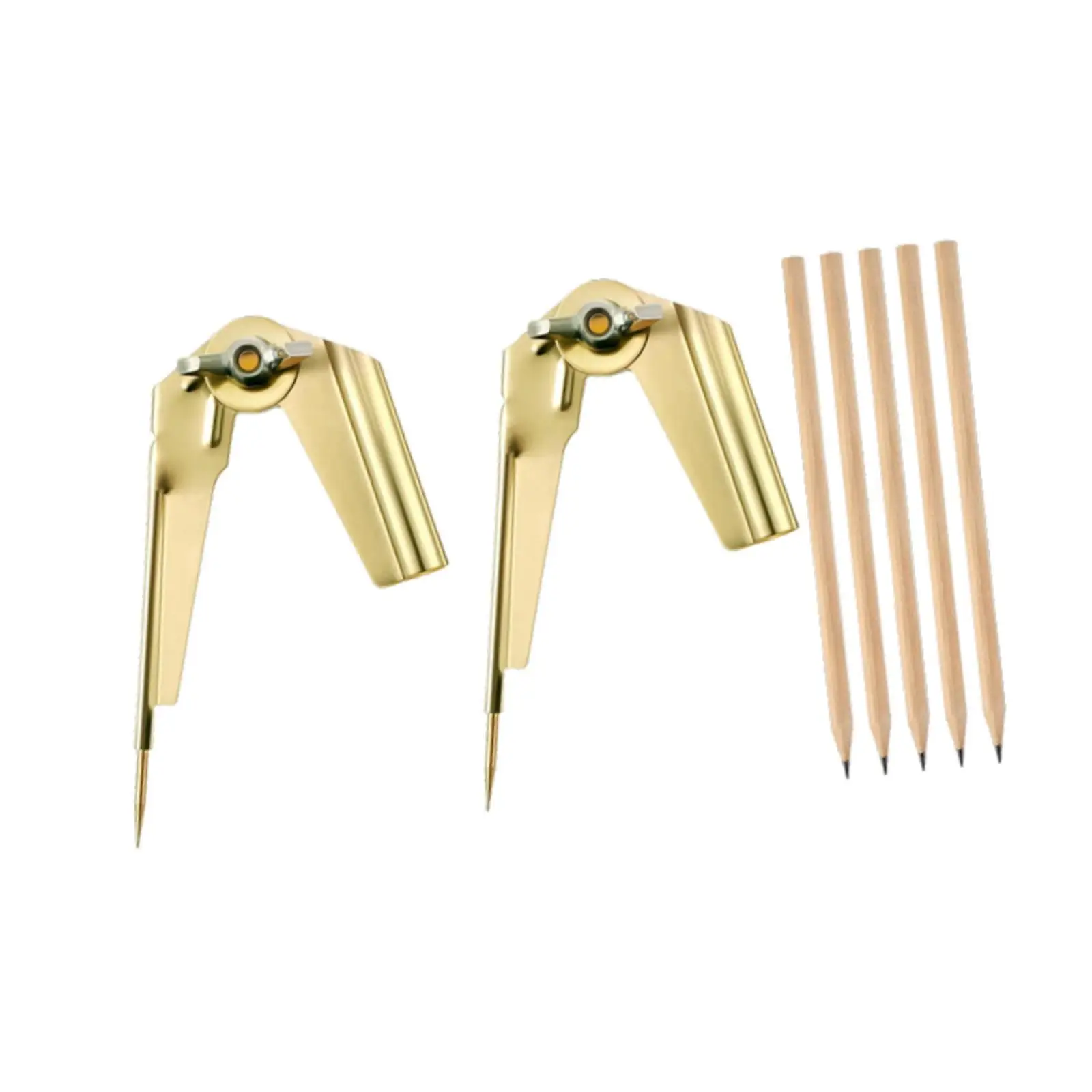 Durable Iron Wood Pencil Compass Scriber Multifunctional Marking Tool for Woodworking Drafting and Engineering