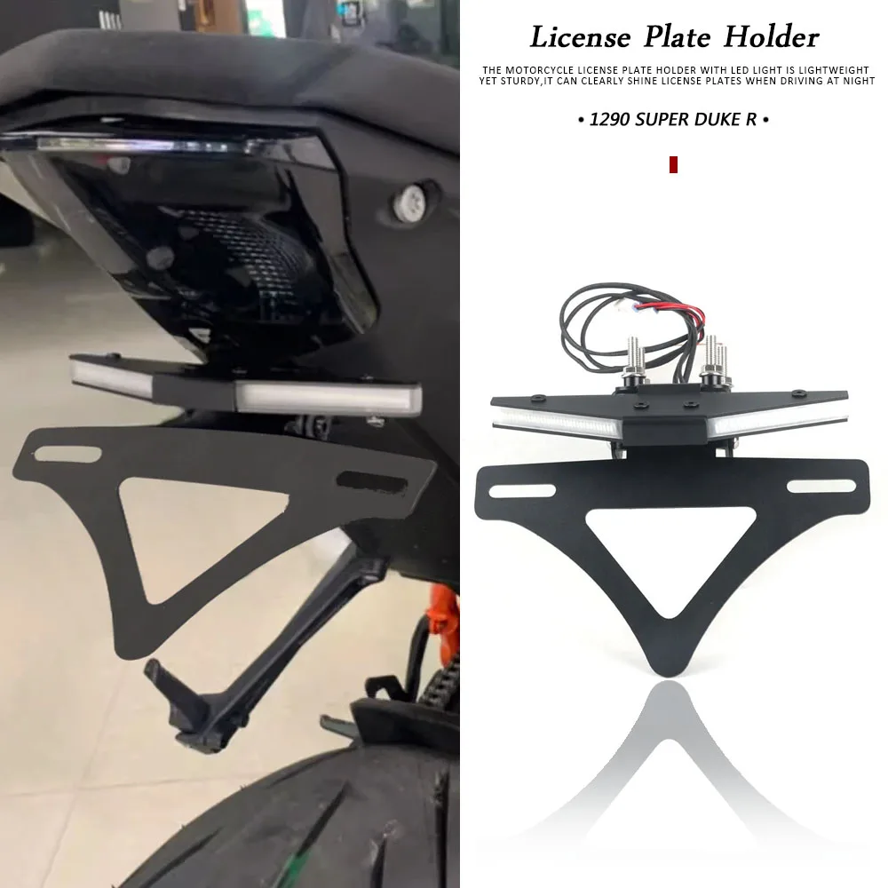 

2020-2025 License Plate Lights Motorcycle Accessories 1290 Superduke R License Plate Holder Frame Bracket For 1290 Super Duke R