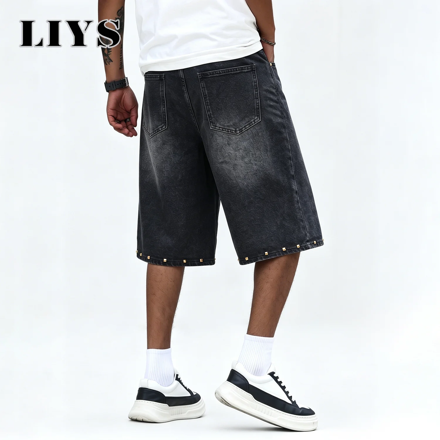 LIYS Celana Jeans Jorts Pria V - Streetwear Brand Shorts ulasan dan harga