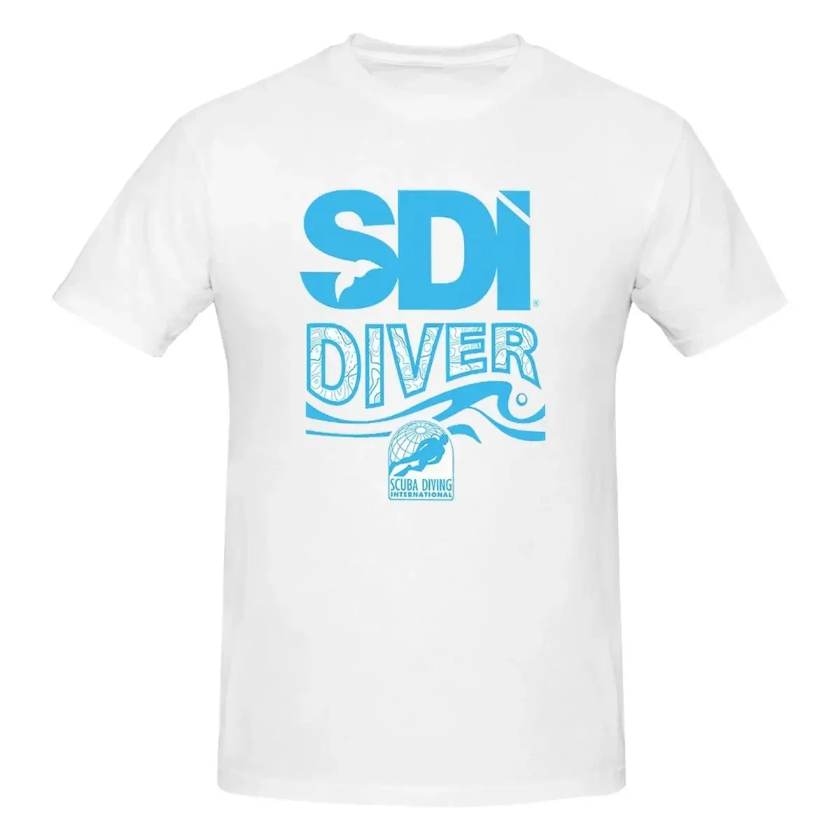 Scuba Diving International (SDI)- SDI Diver Wave 100% Cotton T-shirt Male Fashion T Shirts Men crew Neck Short Sleeve S-6XL