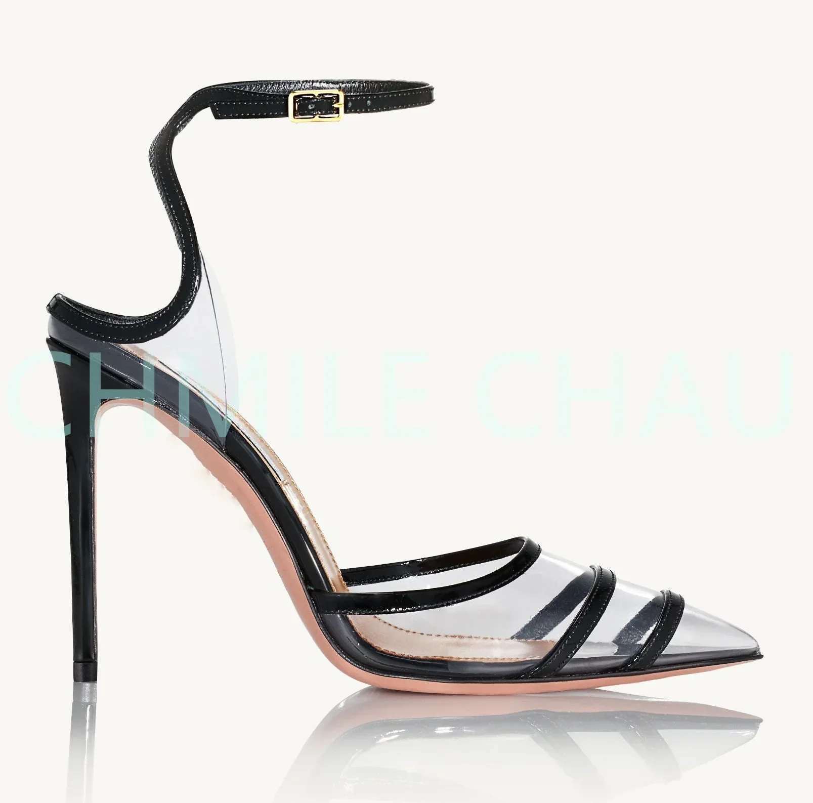 【Measure Your Feet Length Before Order】Luxry Designer Women Sandal Pointy Toe Stiletto High Heel Dress Plus Size Shoes 79-CHC-30
