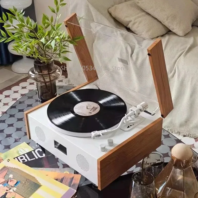 Portable Vintage Vinyl Record Player 33/45 RPM Classic Gramophone Turntable Phonograph with Built-in Speaker - view 4