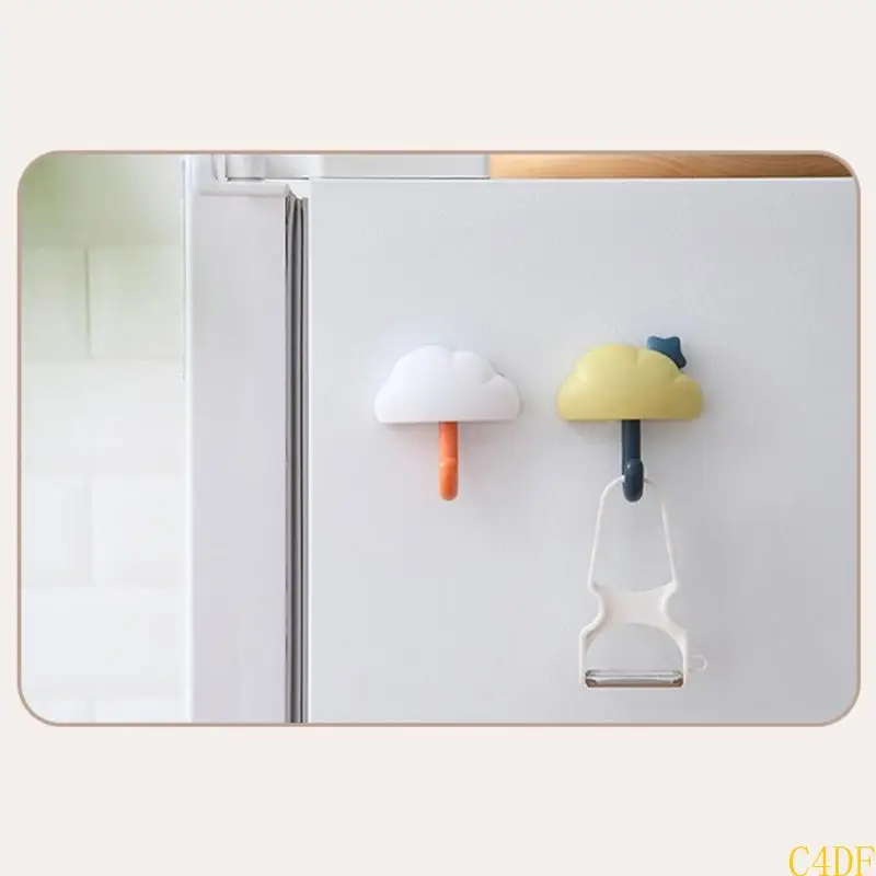 

C4DF 3pcs Colorful Cloud Hooks for Home Decoration Stylish Kitchen Tool Storage Hook