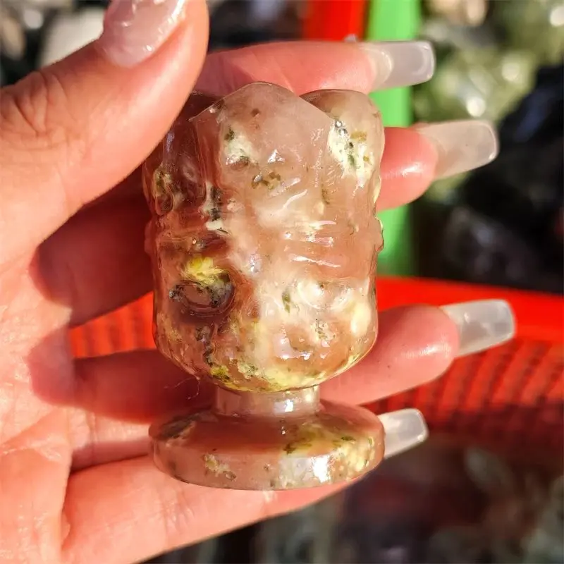 

Натуральный турмалин «Персиковый цветок», статуэтка монаха, резьба по кристаллу, целебные камни, фэншуй, украшение для дома, праздничный подарок