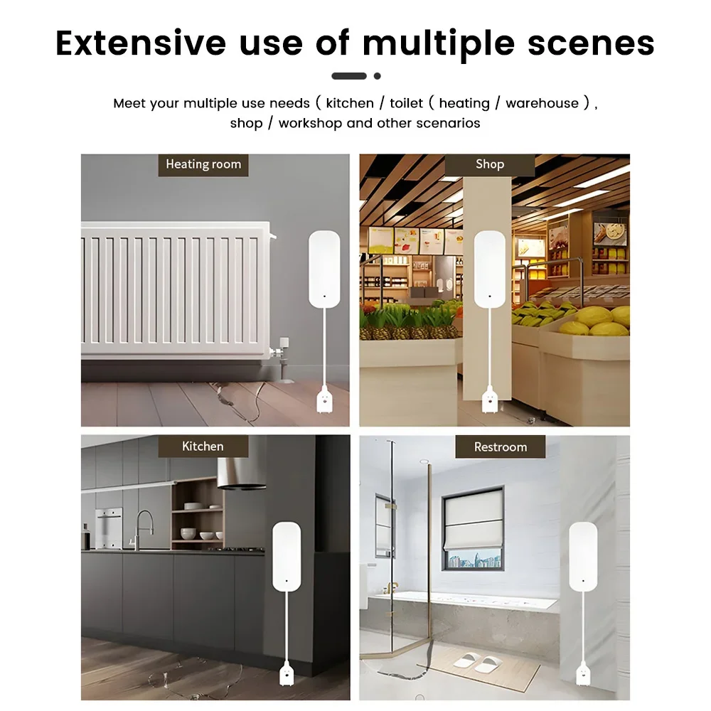 Water Leakage Sensor Smart Home Water Monitor with Instant Alarm Zigbee3.0 Interconnection for Kitchen Bathroom Basement view 6