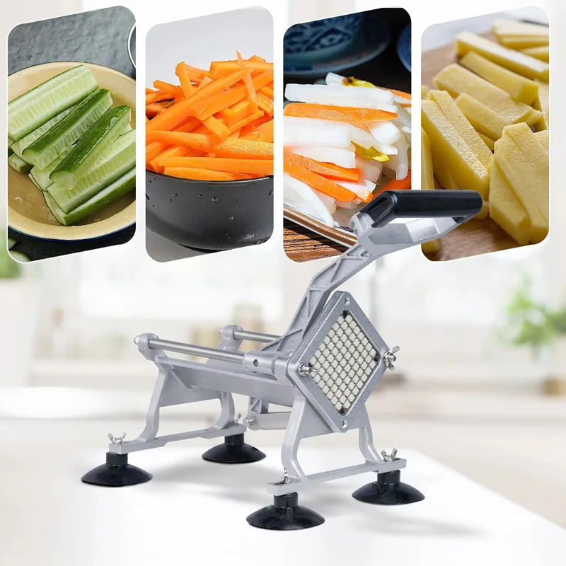 

Portable Manual Stainless Steel Vegetable Cutter for Potato And Radish - Commercial Grade Household Kitchen Tool