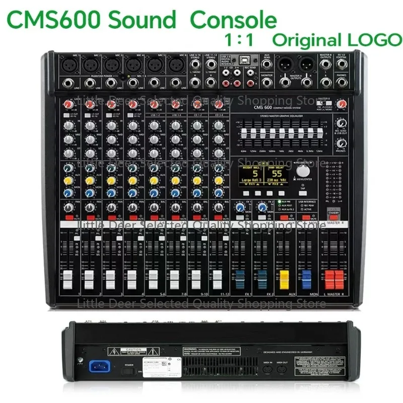 

8-Channel Mixer – CMS600 Portable Sound Board w/ Effects Processor