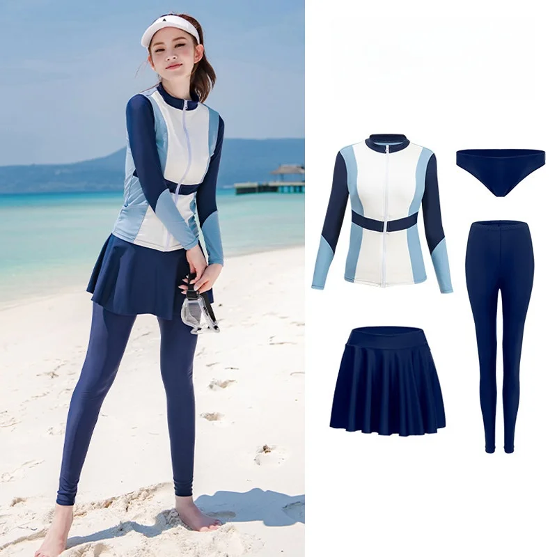 

Women's Diving Suit Long Sleeve Separate Thermal Swimming Costume Quick Dry Snorkeling Surfing Pants for Underwater Sports