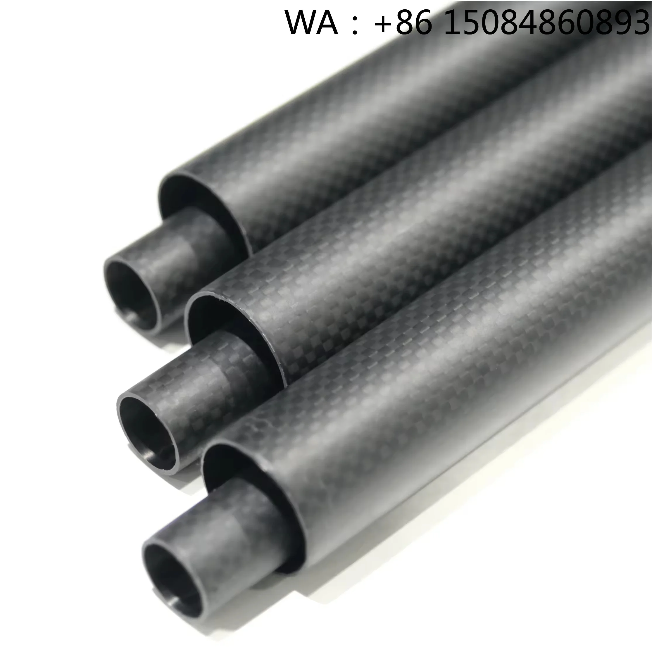 

3K Plain Twill Carbon Fiber Tube, Matte Glossy Surface, Lightweight High Strength Custom Pipe for Various Sports Equipment