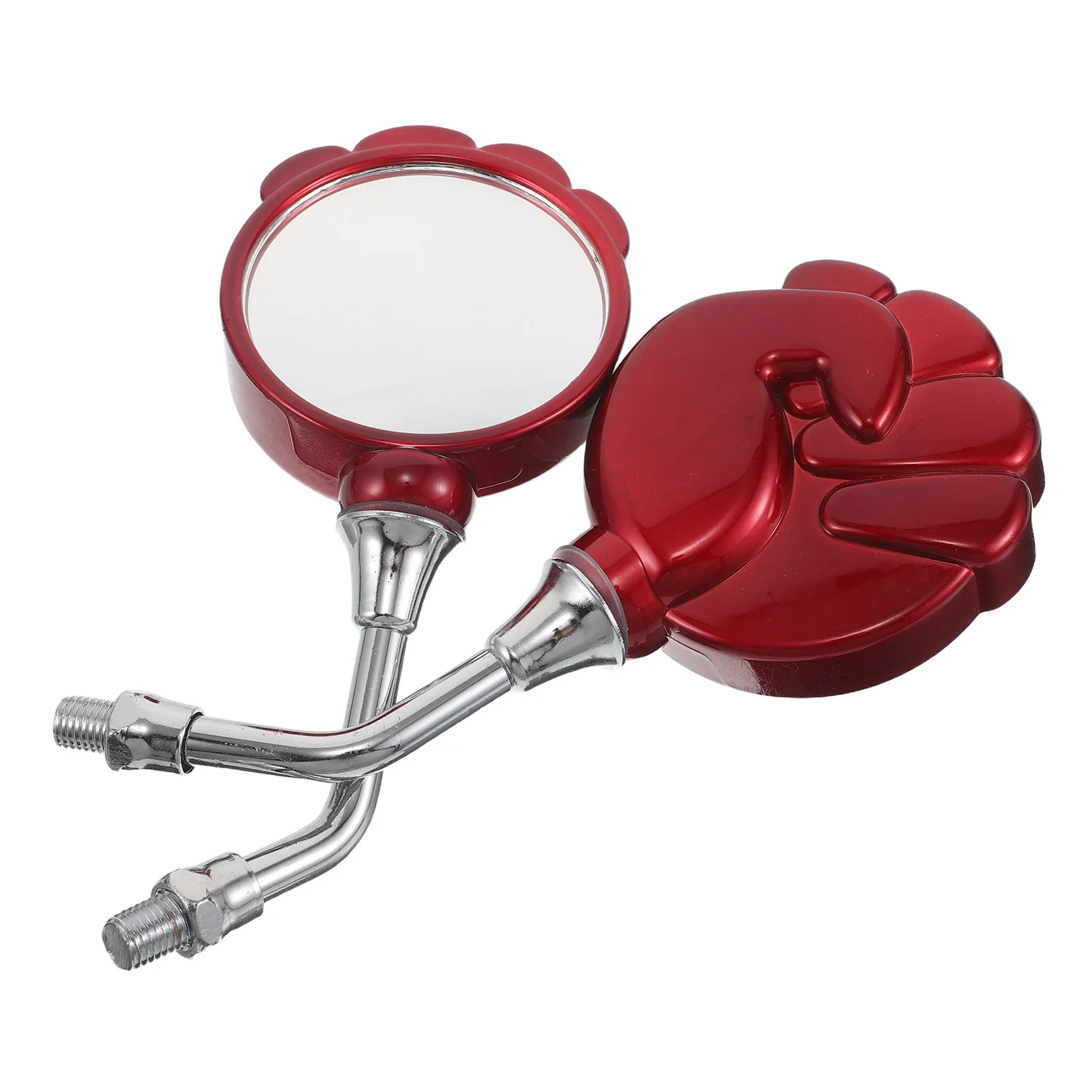 

2 шт. универсальных красных регулируемых зеркал заднего вида M10 для мотоциклов, скутеров и мопедов, с широким углом обзора, для установки на руль