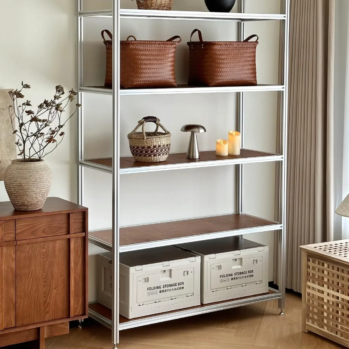 Aluminum Profile Multifunctional DIY Multi-layer Shelf Floor Storage Cabinet Ocean Panel Display Cabinet Custom Assembly Cabinet