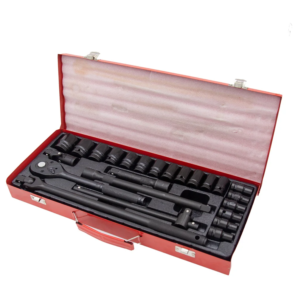 24 Piece Set Of Red And Black Iron Box F Rod Sleeve