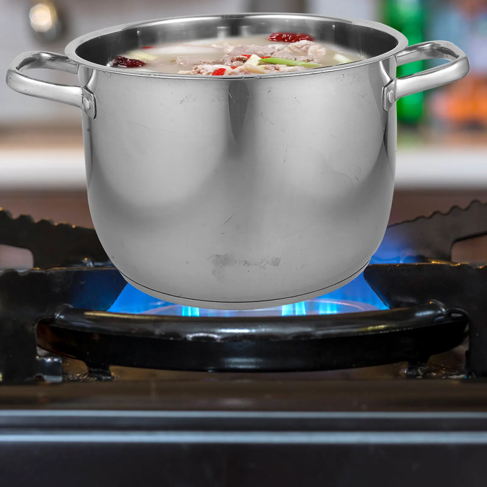 

26Cm High Soup Pot Stainless Steel Thick Stockpot Multi-Function Steamed Cookware for Family Kitchen Cooking Gifts