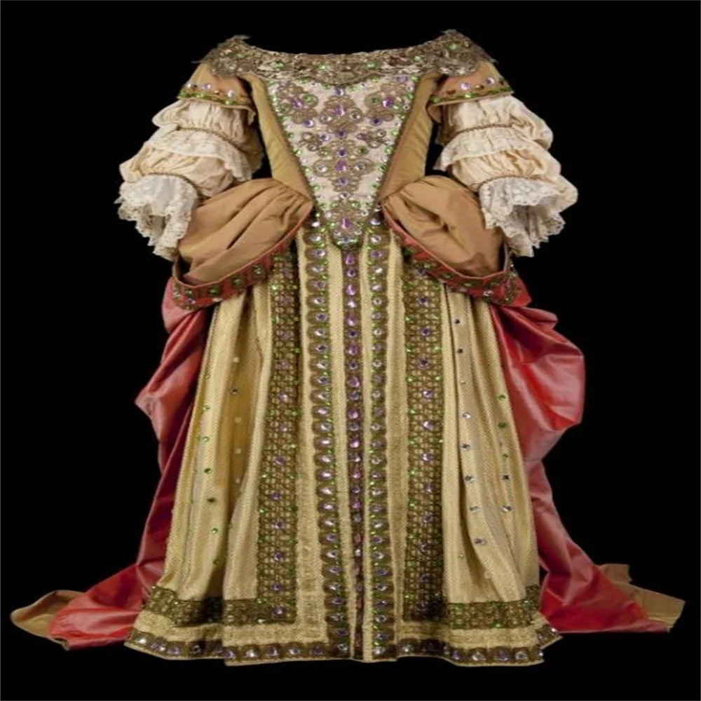 

17th Century Borgia Costume Tudor Elizabethan Queen Baroque Princess Dress Reenactment Venice Ball Gown