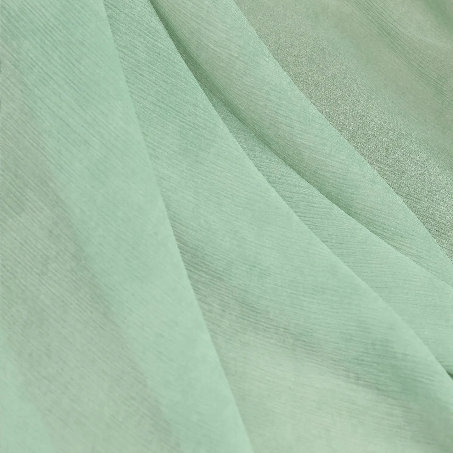 High Quality Sorbet Green Fried Color Style Silk Crinkle Chiffon Silkworm Silk Fabric Hanfu Designer Cloth view 3