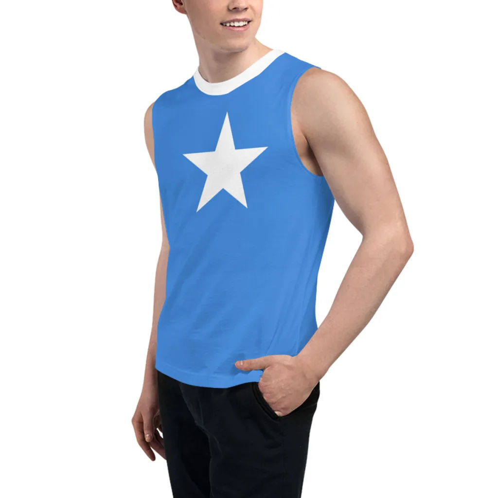 Sleeveless T-shirt Somalia Flag 3D Men's Boys Tshirt Gyms Tank Tops Fitness Joggers Basketball Training Vest