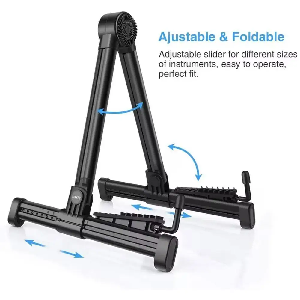 Adjustable ABS Guitar Stand Folding A Frame Floor Universal For Acoustic Classical Electric Bass Guitars Banjo Ukulele