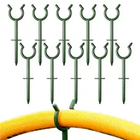 10Pcs Garden Hose Holder Guide Support Rack Double Hose Guide Stake for Yard Watering
