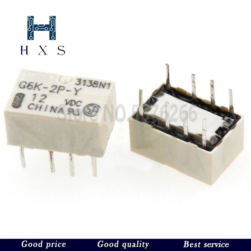 2PCS G6K-2P-Y-5VDC G6K-2P-Y-12VDC G6K-2P-Y-24VDC DIP Relay 3V 5V 12V 24V SMD G6K-2F-Y Signal Relay 8PIN for  Relay