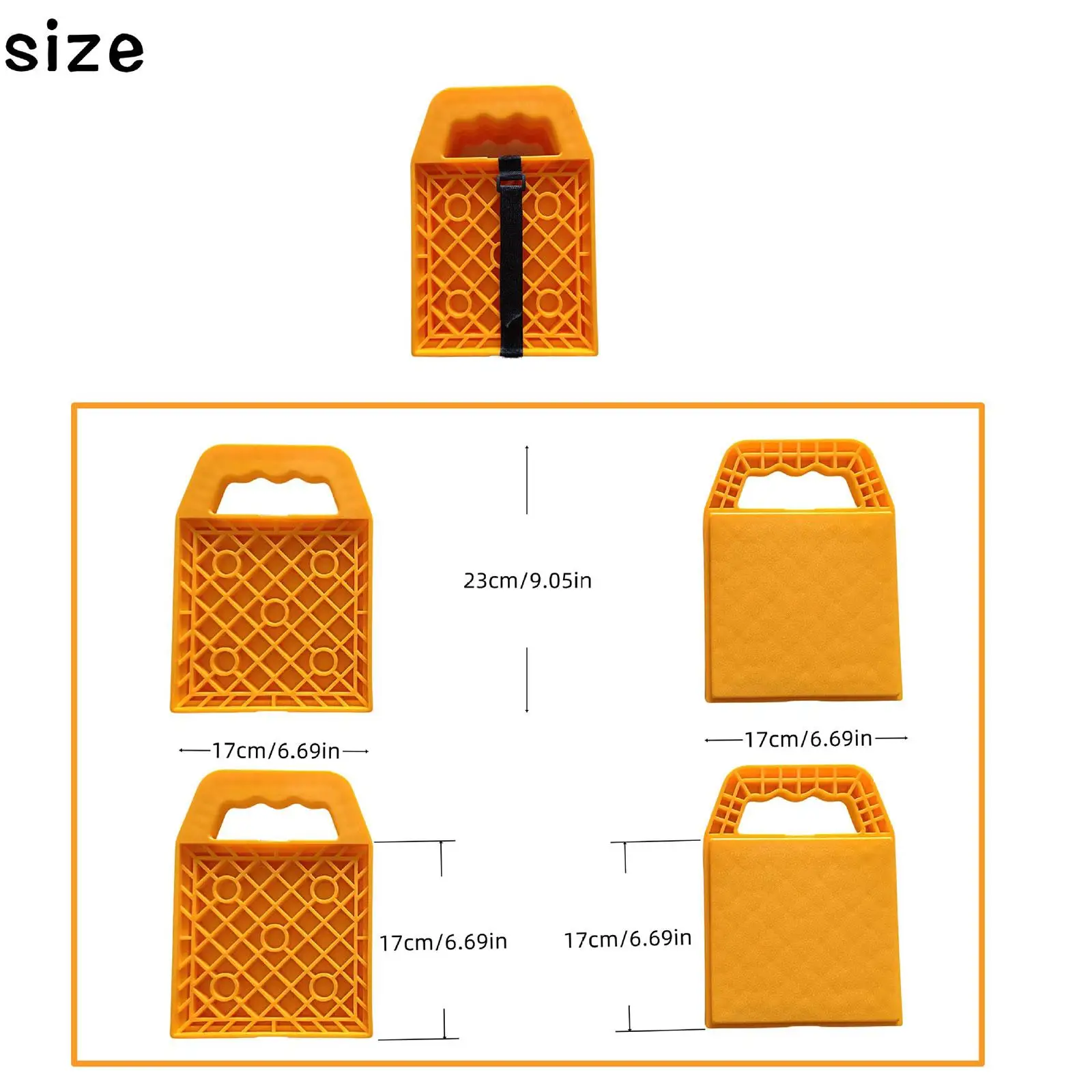 

4 Pieces RV Stabilizing Jack Pads Professional Easy to Carry Durability Camper Stabilizer Pads Trailer Leveling Jack Stabilizer