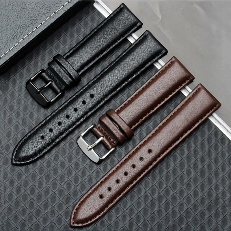 

Cowhide Genuine Leather Watchband Men Women Bracelet For Citizen Mido Casio Armani Longines Universal Strap 14/16/18mm 19/20/mm