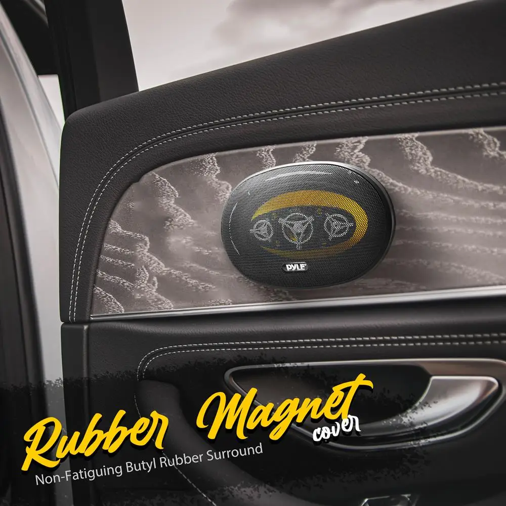 نظام مكبر صوت للسيارة Pyle 6x9 بوصة 500 وات - صوت مكون احترافي بثمانية اتجاهات مع مغناطيس 120 أونصة، PLG69.8 #6