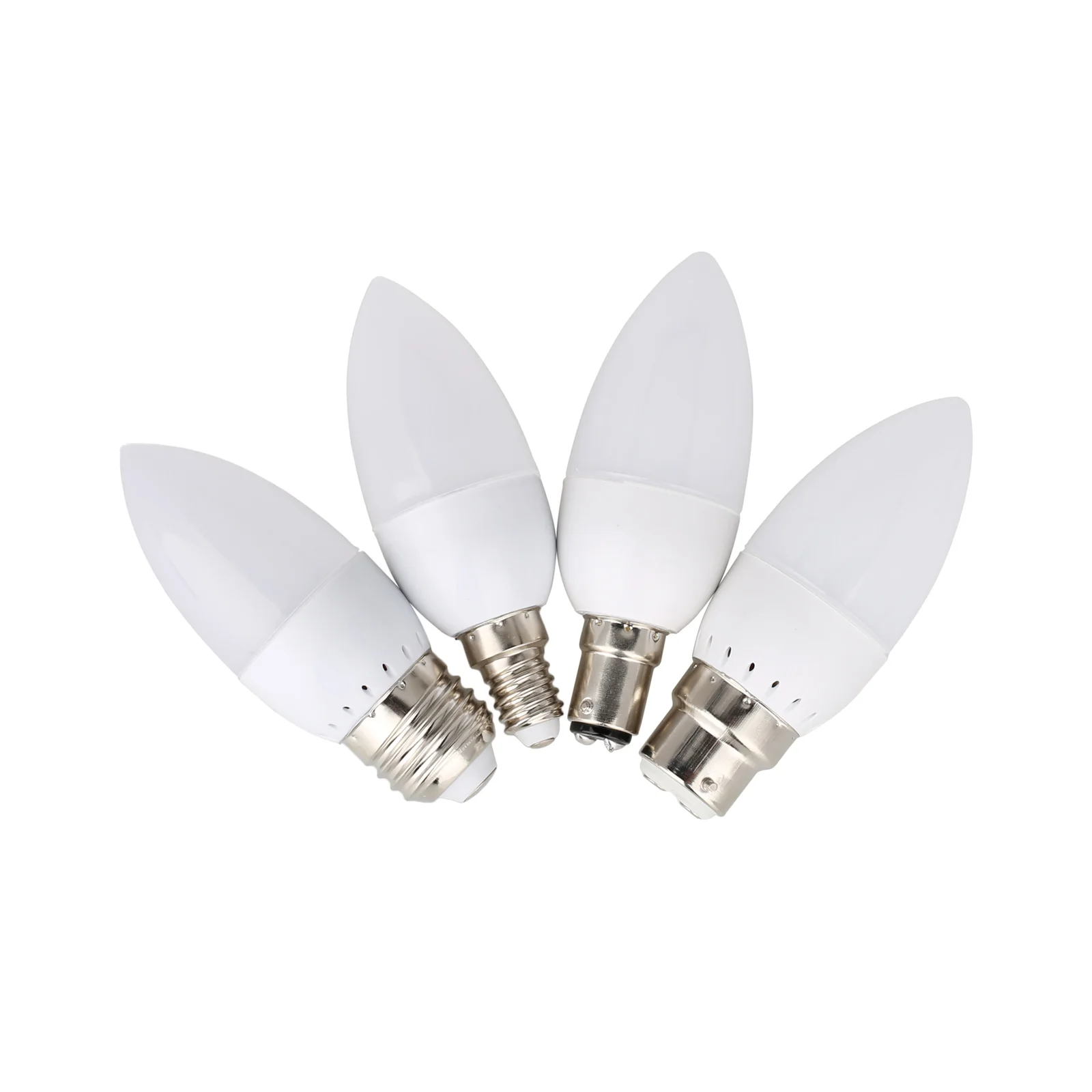 10Pcs 3W Led Candle Light Bulbs E27 Lamp Bright White 110V 130V 220V 240V 360 Degree Beam Angle 2835 Smd Home Decorative Living