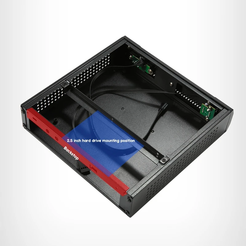 TX06 Desktop Mini ITX Chassis Mini Game Computer Chassis HTPC Chassis con Base telescopica