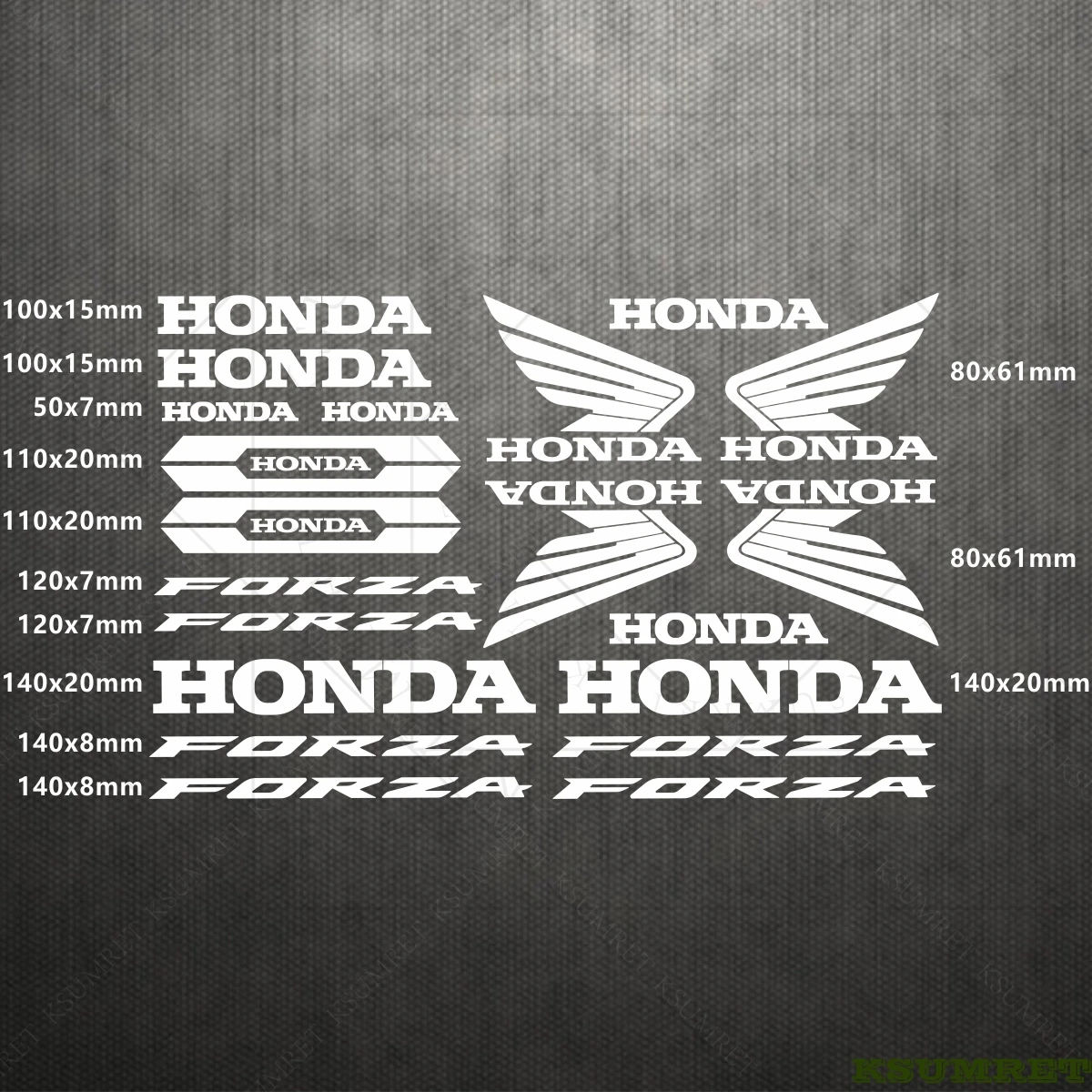 لهوندا فورزا ملصقات شعار خزان دراجة نارية خوذة الشارات مقاوم للماء