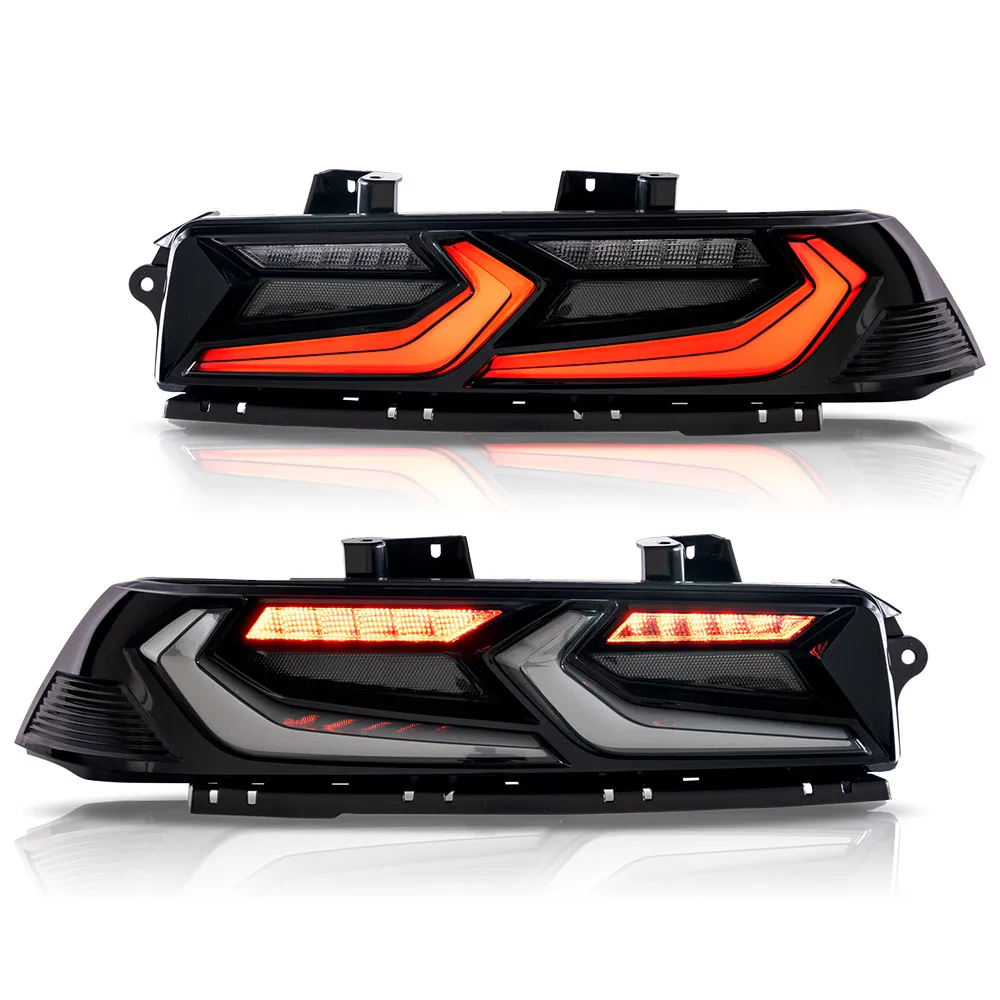 Volledige LED achterlichten voor Chevrolet Camaro 5e generatie facelift 2014-2015 achterlichtunit sequentiële richtingaanwijzer Plug & Play 2 stuks