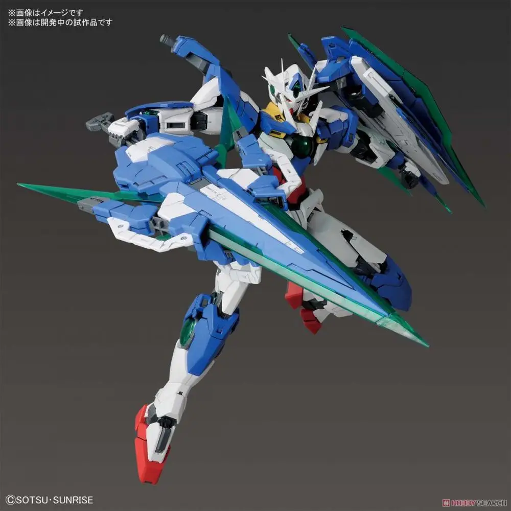 Bandai Genuine GUNDAM MG 1/100 GNT-0000/FS 00 Qan[T] FULL SABER Anime Action Figure Assembly Toys Model Collectibles Toys Gifts