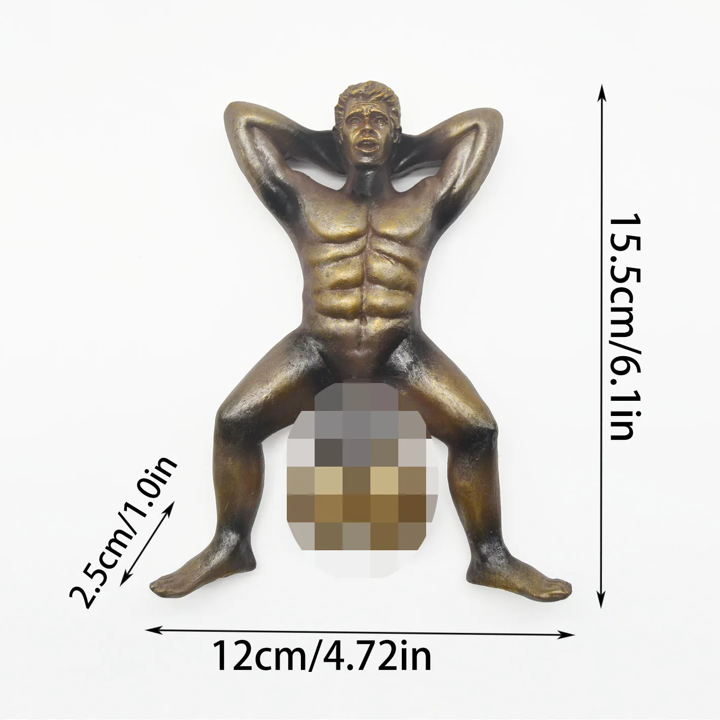 نكتة عملية جرس الباب الديكور الراتنج الذكور الشكل يطرق حديقة زينة عيد الميلاد المزحة داخلي الإبداعية الراتنج الحلي #1